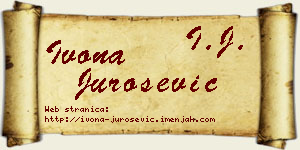 Ivona Jurošević vizit kartica